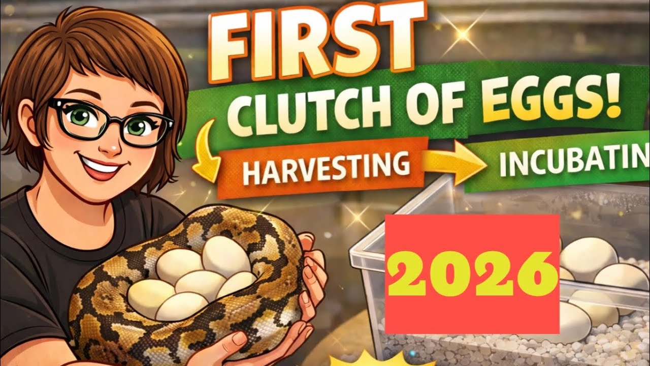 FIRST CLUTCH OF BALL PYTHON EGGS of 2026! | From Mom to Incubator 🥚🐍