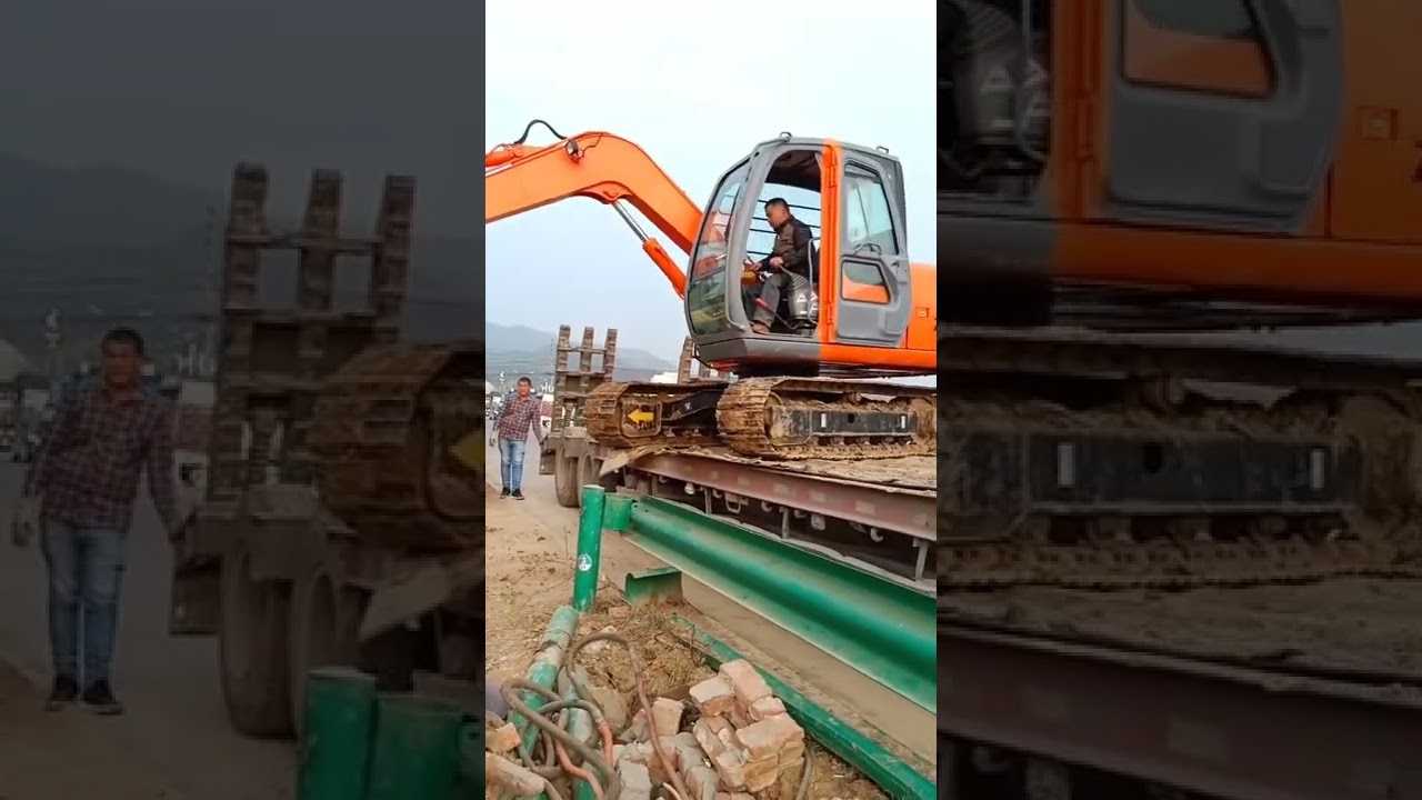 Excavator driving skills #shorts 164