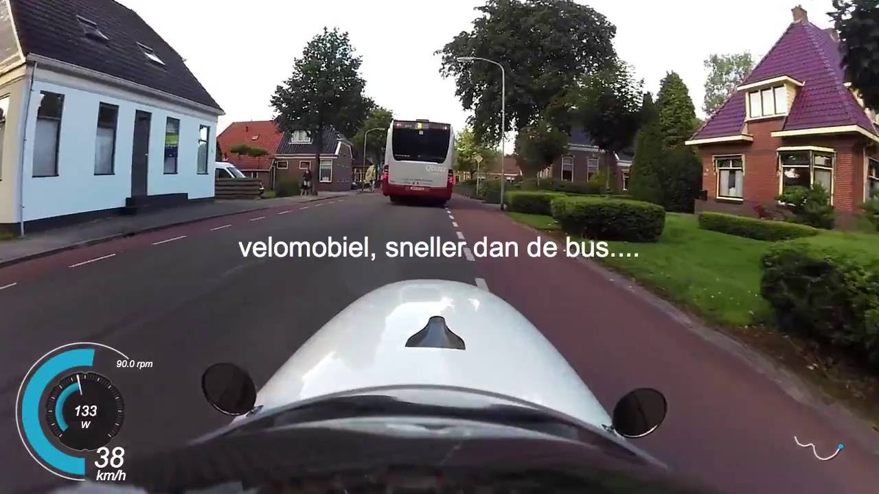 Velomobiel vs bus