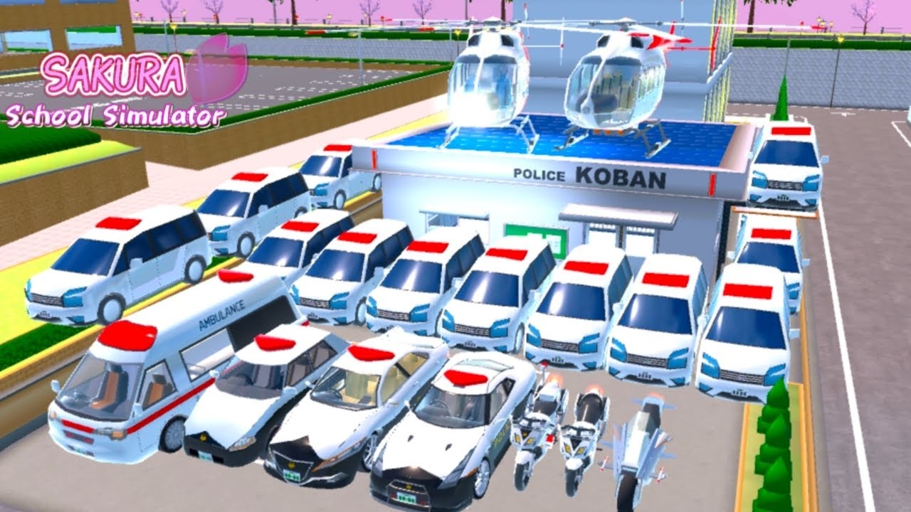 SAKURA KOBAN POLICE CAR COLLECTION 🚓🚨 | Police Station EP 02 😱 | Sakura School Simulator