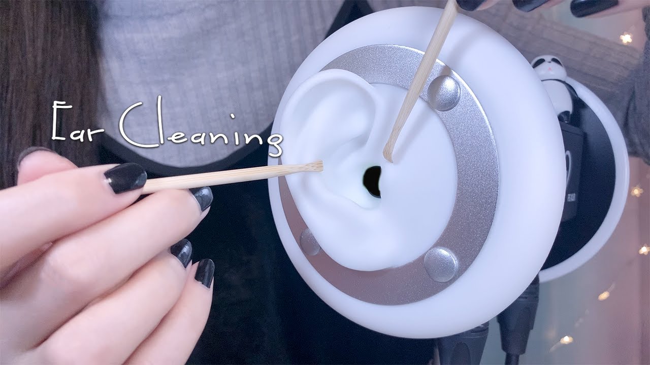ASMR Outer Ear Cleaning (No Talking) both ears, strong, fluffy, cotton swab, fingers, 3dio etc. 耳かき
