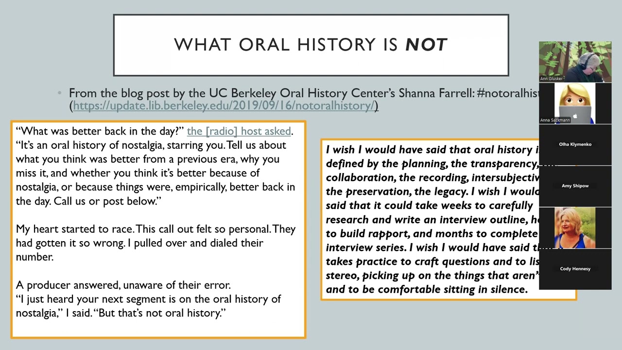 Oral History Methodology for the Qualitative Researcher