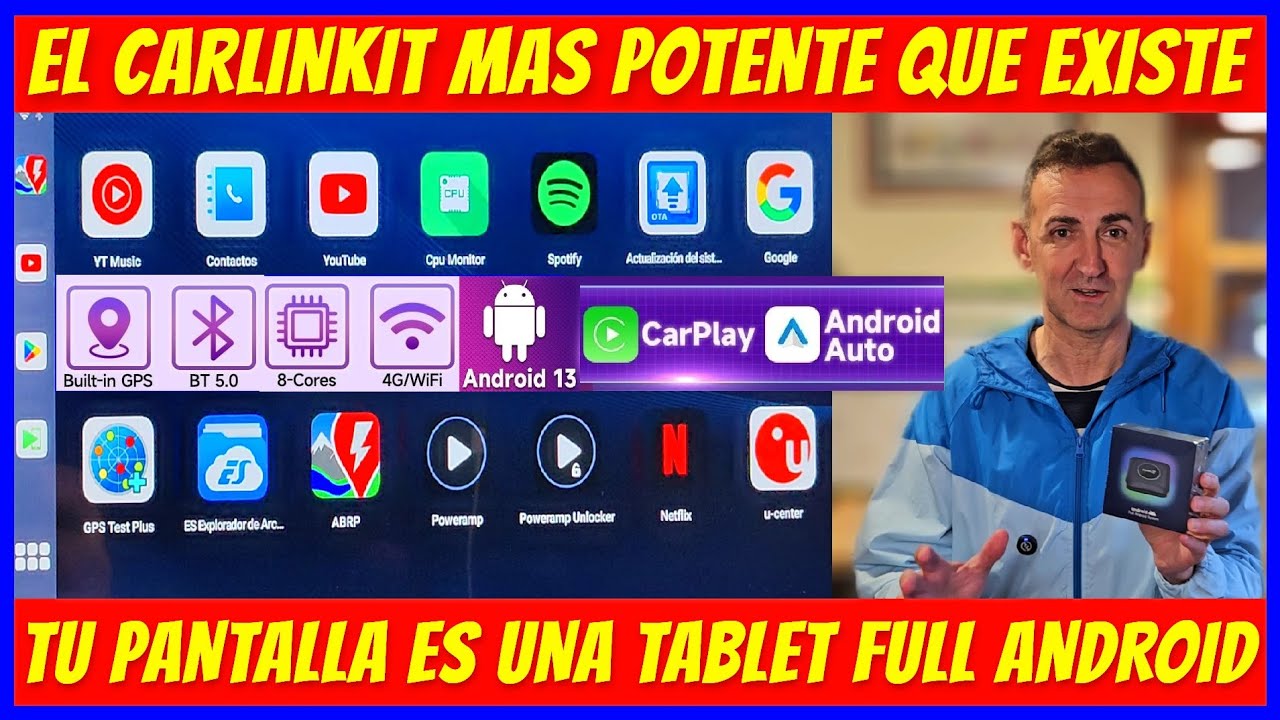 Cómo convertir la pantalla de tu coche en una Tablet ANDROID - El CARLINKIT más POTENTE del mercado.
