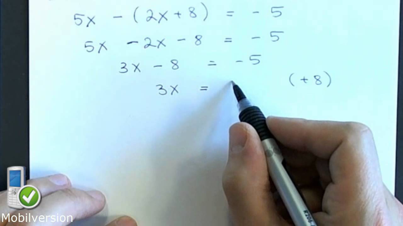 Ligninger med plus- eller minus-parentes - mobilversion