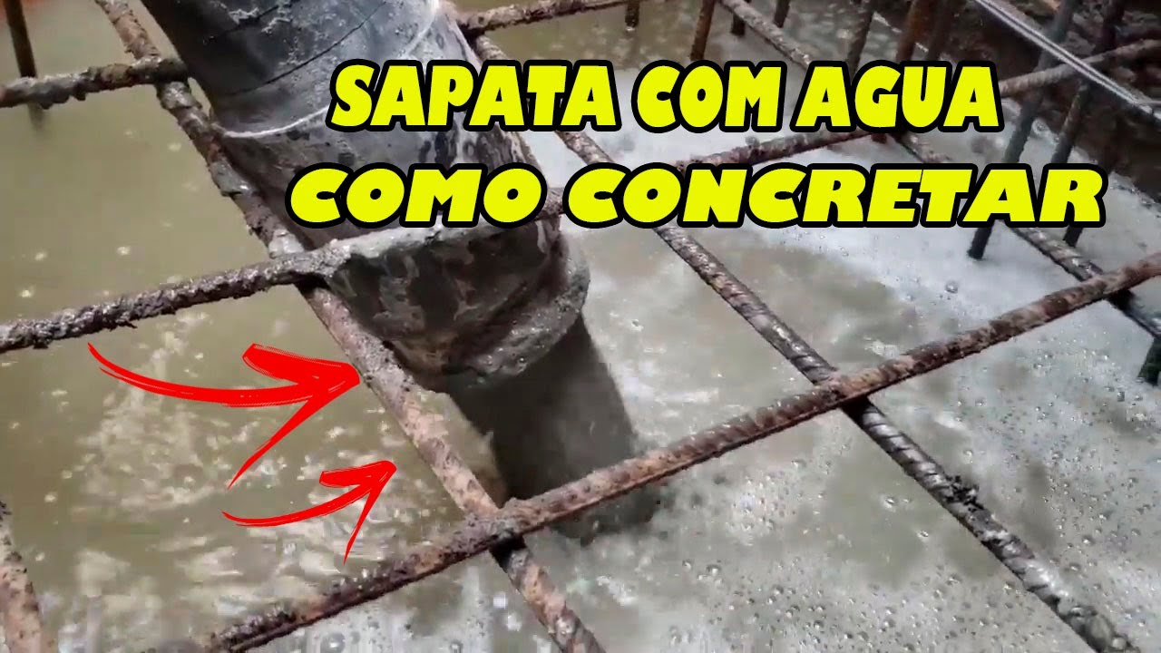 Como concretar uma sapata com aguá