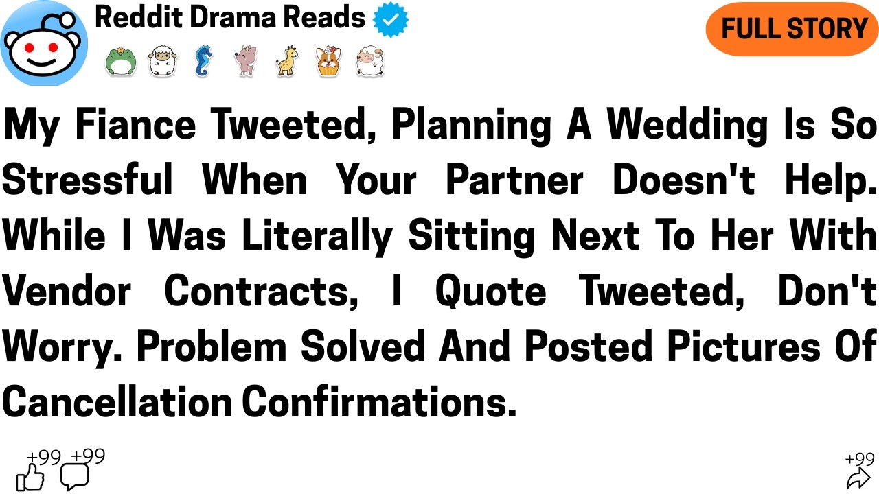 My fiance tweeted, planning a wedding is so stressful when your partner doesn....