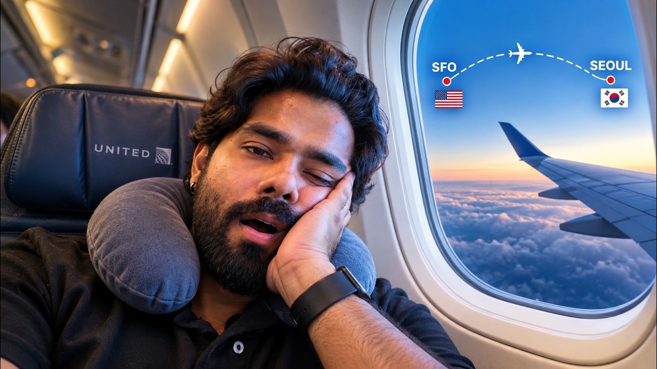 I flew Around the World 🌍 in ECONOMY CLASS to Korea 🇰🇷