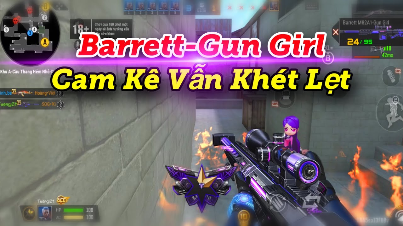 CF Legends | Barrett M82A1-Gun Girl Sniper Của Hội Chị Em Cam Kê Vẫn Khét Lẹt | Tường CT