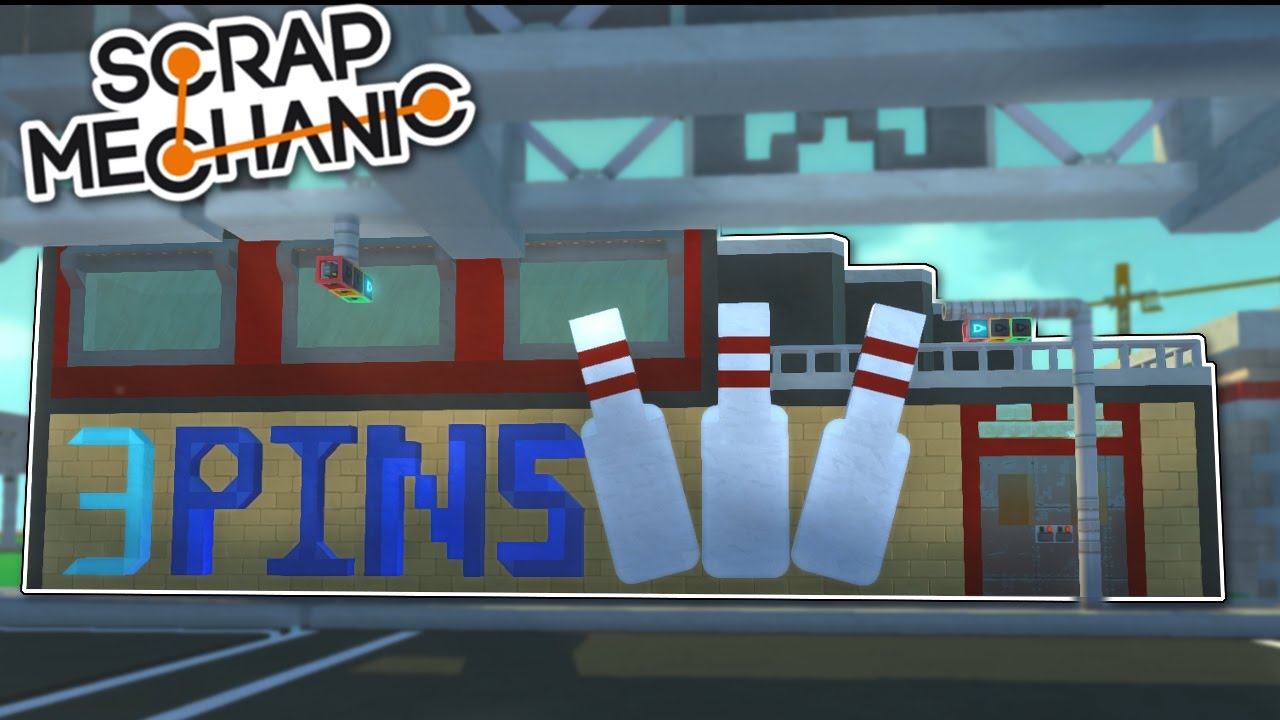 The Bowling Alley & Haunted Room! - Mini City 2.0 [Ep.16] - Scrap Mechanic City Gameplay