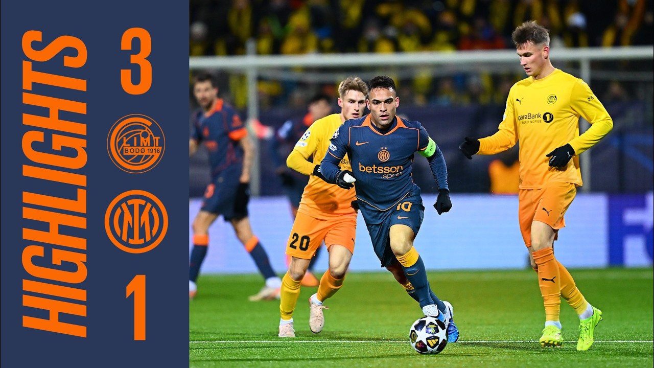 FIRST-LEG DEFEAT IN NORWAY | BOD&Oslash;/GLIMT 3&ndash;1 INTER | UCL 25/26 HIGHLIGHTS ⚫🔵