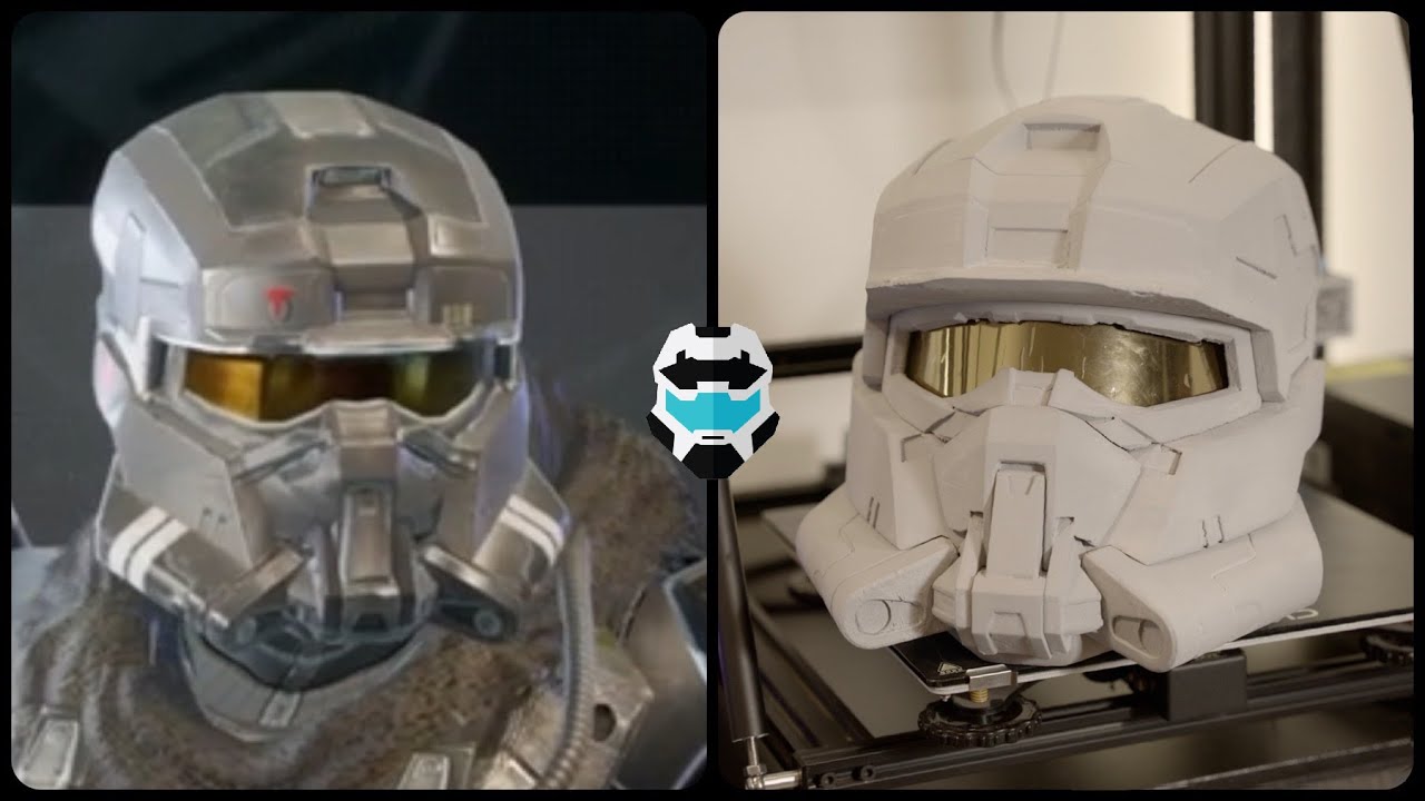 Building a 3D Printed Helmet From Halo - EOD Printing & Sanding