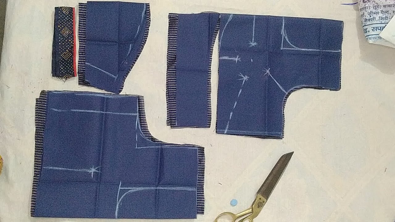 Belt Blouse Cutting and Stitching | Yoke Patti Blouse Cutting and Stitching