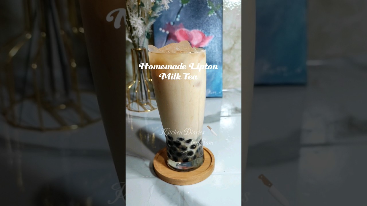 Homemade Lipton Milk Tea #milktea #milktearecipe #icetea #latte #summerdrink #lipton #liptontea