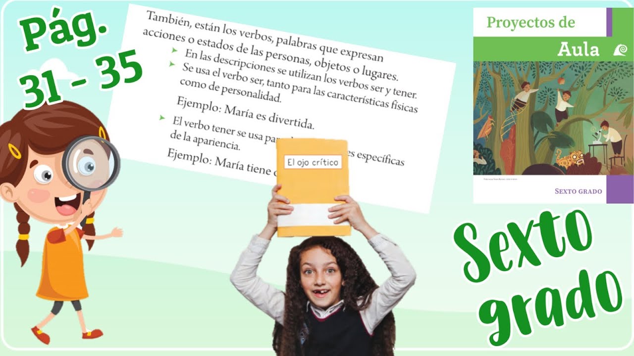 Descripciones, Antología, Índice  | Libro Proyectos de Aula SEXTO GRADO Página 31, 32, 33, 34 y 35