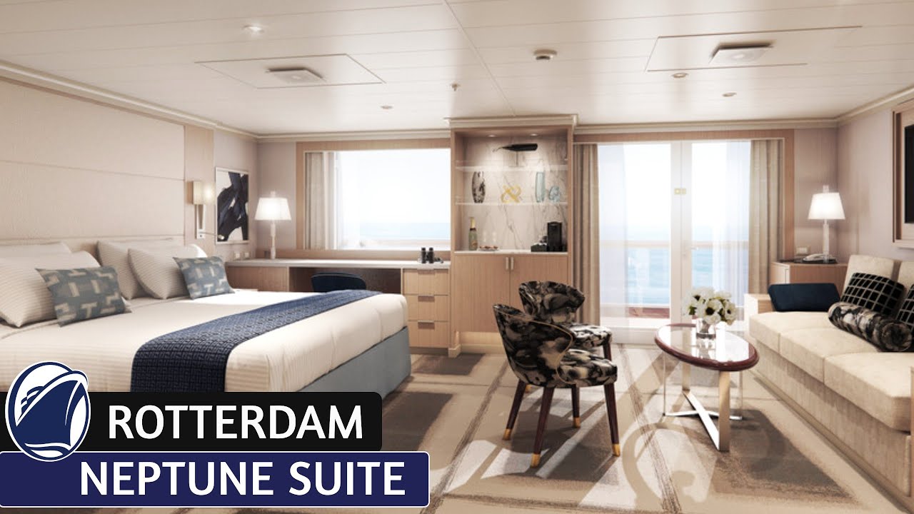 HAL Rotterdam | Neptune Suite Walkthrough Tour & Review 4K | Holland America Cruise Line