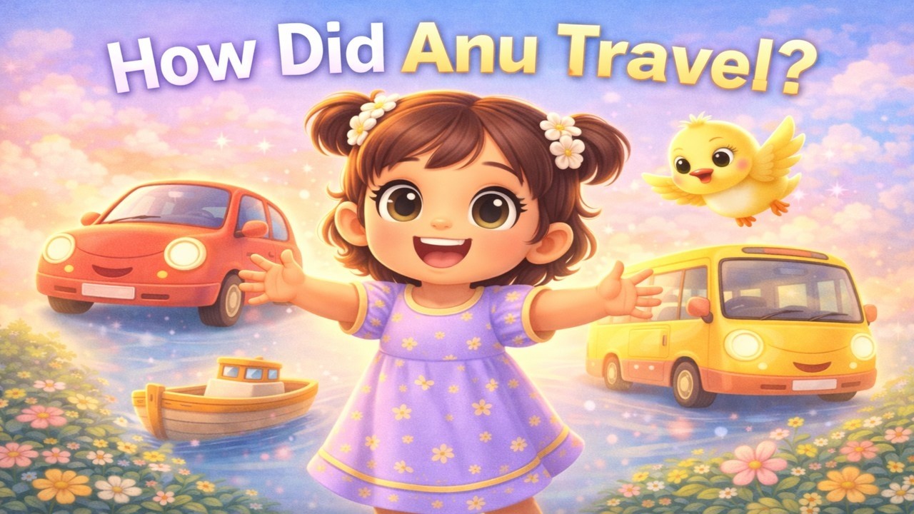 🌈 How Did Anu Travel to Grandma’s House? | Kids Transport Story