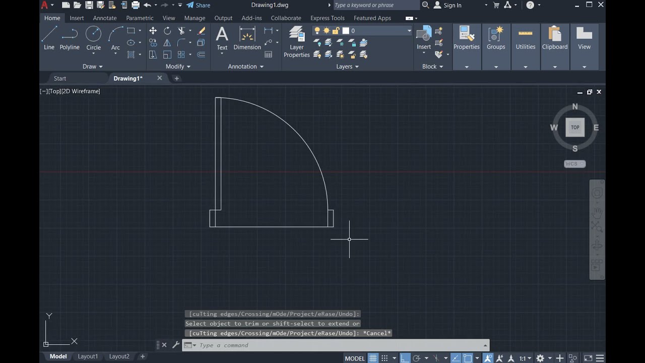 AUTOCAD TUTORIAL- DOOR SYMBOL FOR FLOOR PLAN