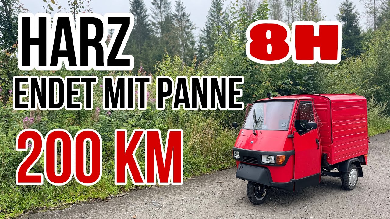 Mit der Ape 50 über den Harz! || Ape 50 Roadtrip 200 Km, über 8 Stunden.