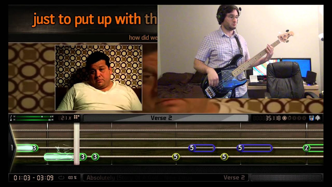 BandFuse Bass - Absolutely (Story of a Girl) (1st Try: 85% REAL Difficulty)