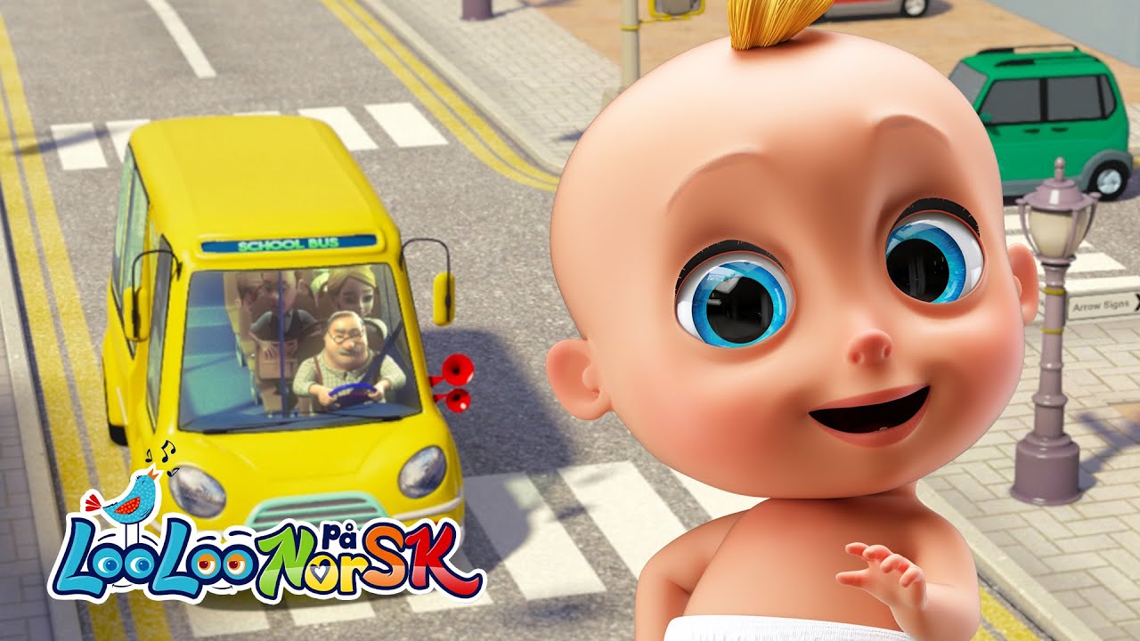 🚌 Hjulene på bussen går rundt og rundt - Samling med Barnerim og Tegneserier for Barn | LooLoo Norsk