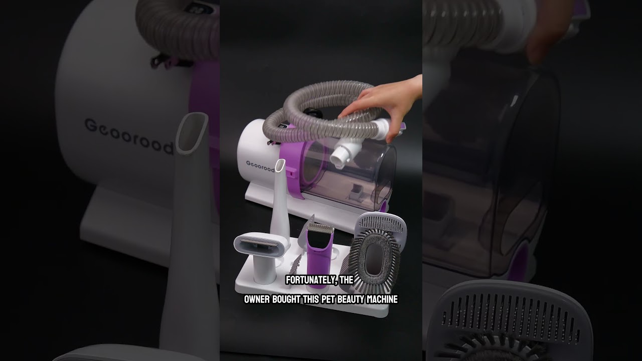 Make your pet grooming a breeze with our Pet Grooming Vacuum Kit! #groomingkit #pet #geoorood #fyp