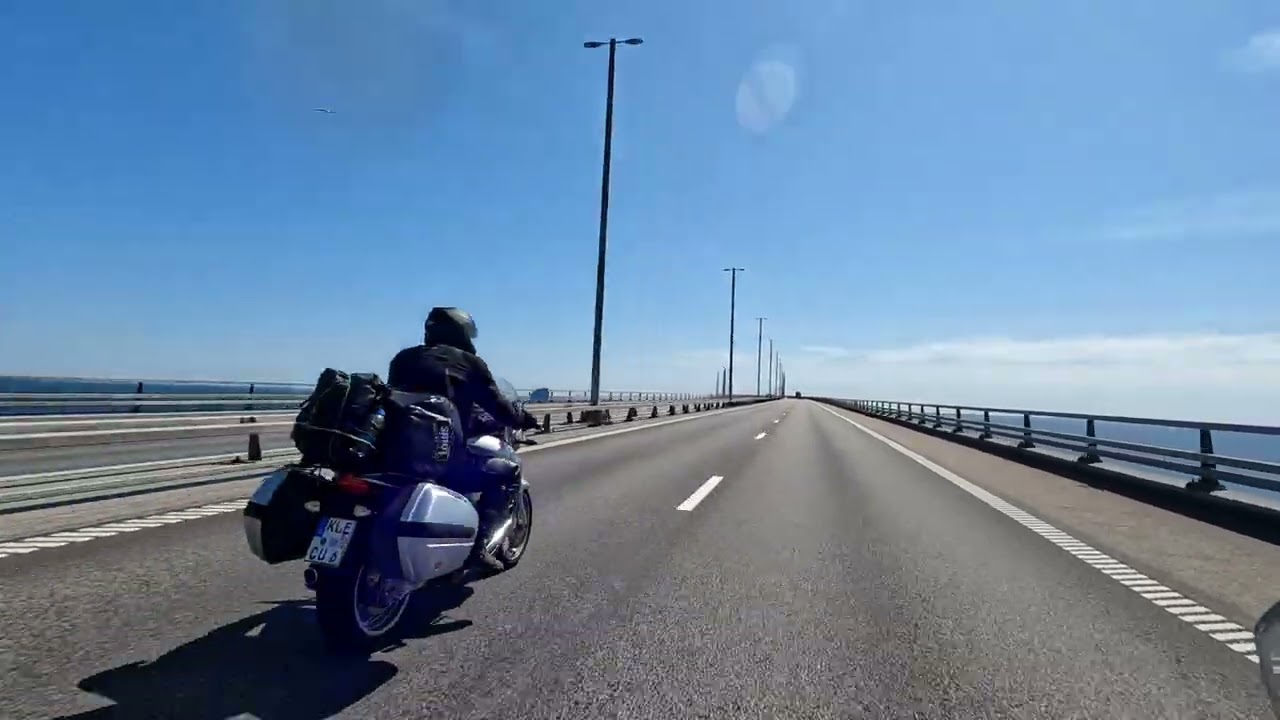 1 Auf Zeitreise nach Schweden, über die E20 - Öresundsbrücke - mit Motorrad und Zelt