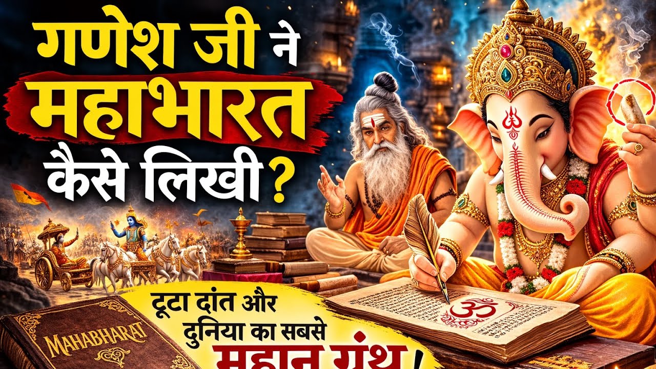 गणेश जी ने महाभारत कैसे लिखी? | टूटा दांत और दुनिया का सबसे महान ग्रंथ 🐘📜