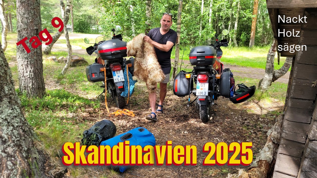 SKANDINAVIEN 2025 - Tag 9/19 - Karre bockt & Nackt Holz sägen