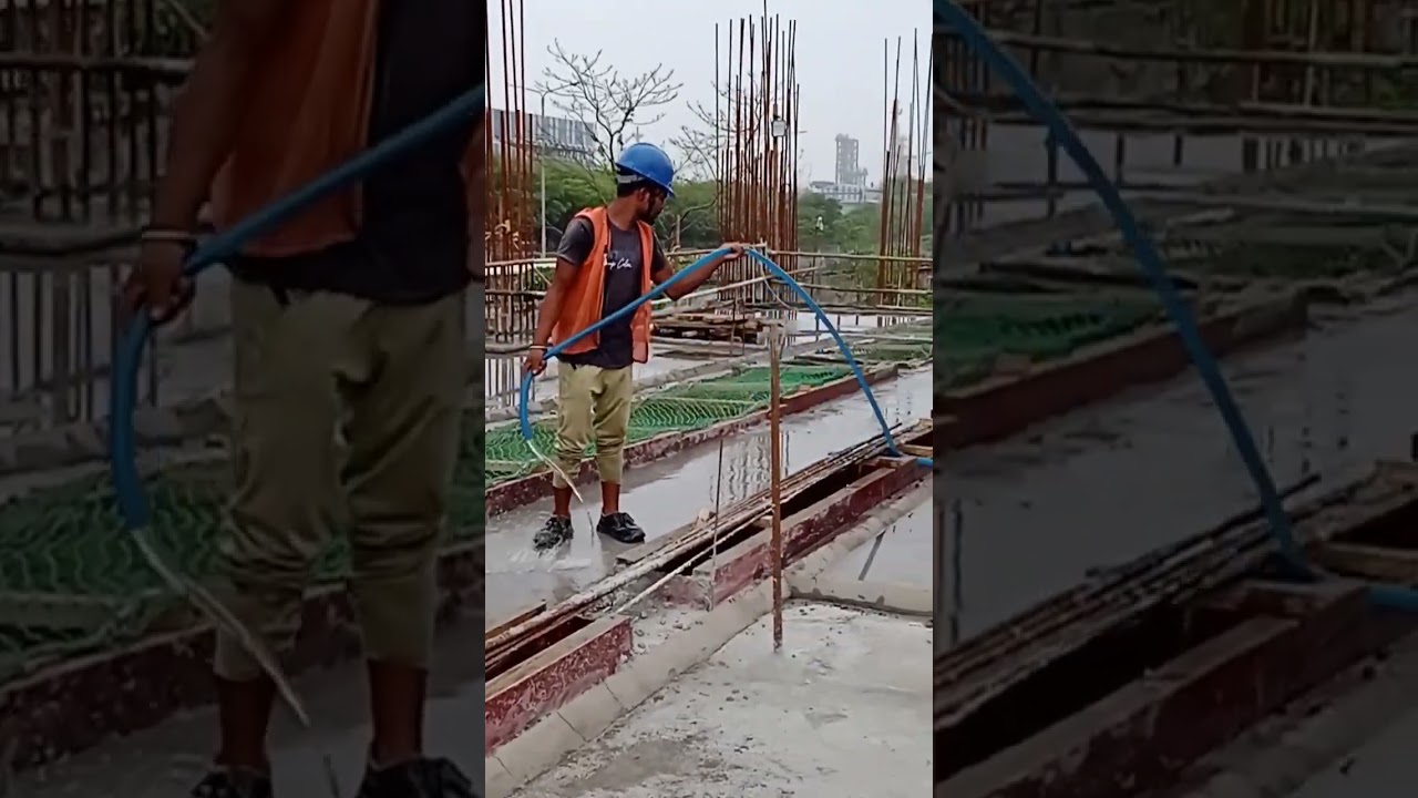 Curing of slab using ponding method