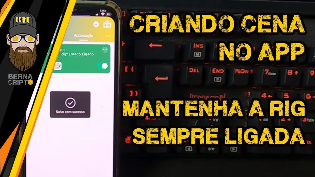 CRIANDO CENA (AUTOMATIZANDO) A TOMADA INTELIGENTE POSITIVO - RIG SEMPRE LIGADA - BERNA CRIPTO