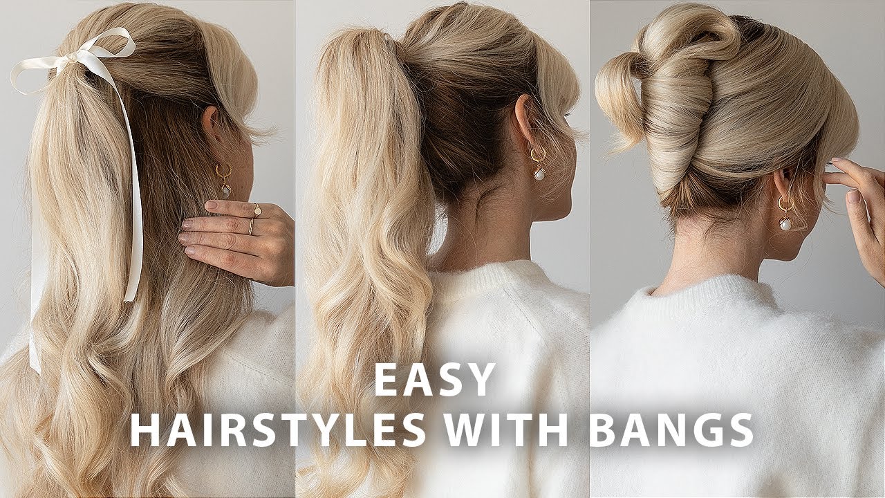 Easy Hairstyles with Curtain Bangs ❤️ Best Clip-In Bangs for Short, Medium & Long Hair!