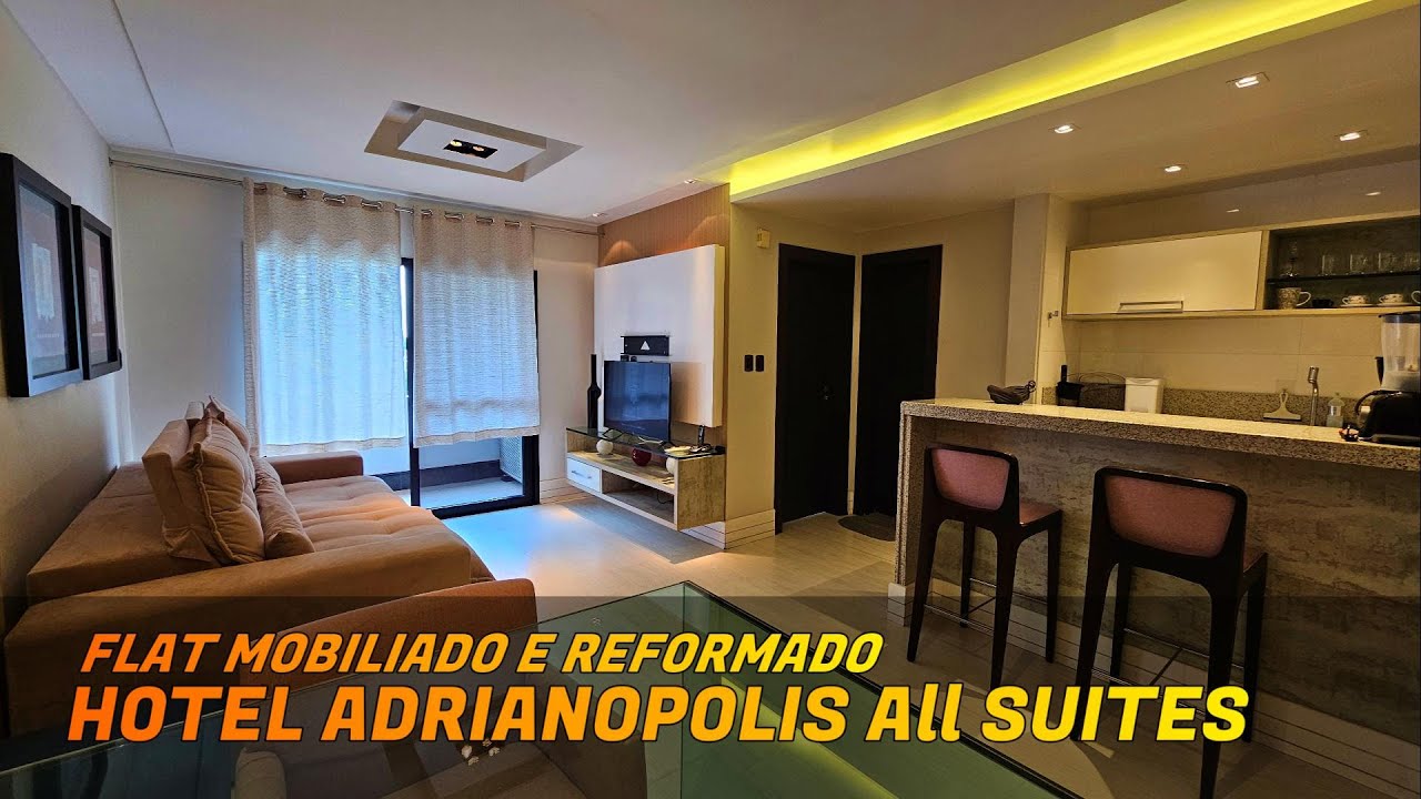 Hotel Adrianópolis All Suítes, Flat mobiliado e reformado, 47m² Privativo, 1 vaga rotativa