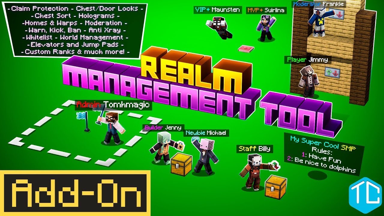 Realm Management Tool Add-On | Minecraft Marketplace | Showcase