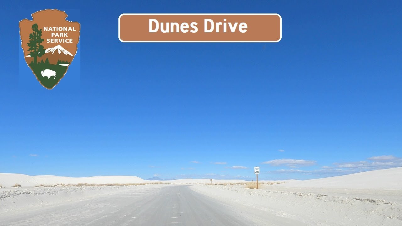 ⁴ᴷ⁶⁰ Driving Dunes Drive in White Sands National Park, New Mexico