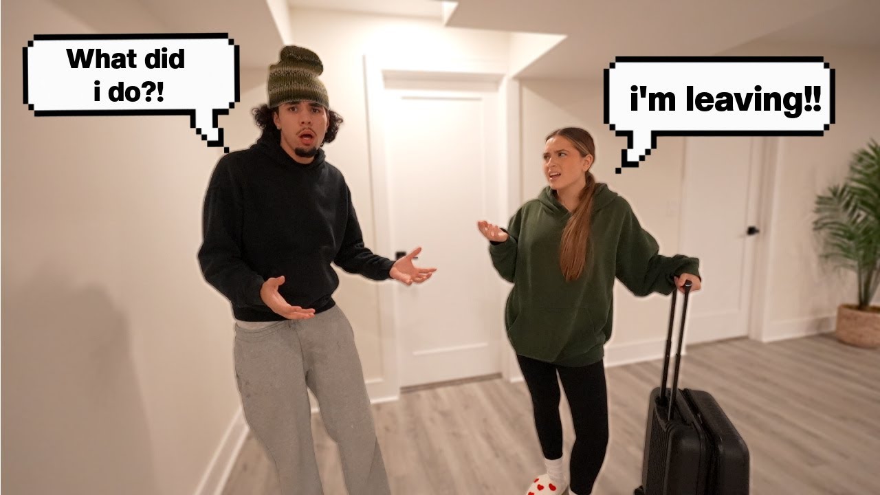 Starting An Argument Then LEAVING Prank On Boyfriend!!