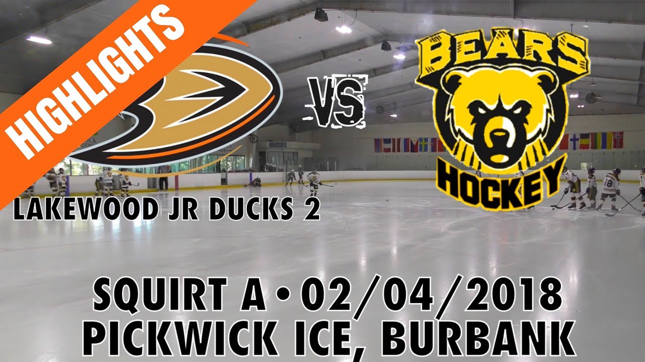 Lakewood Jr Ducks vs California Bears. Squirt A (02-04-2018)