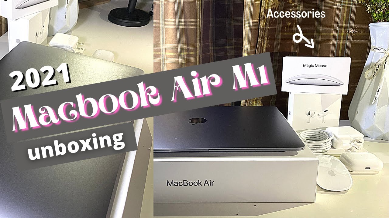 Macbook Air M1 Unboxing + Accessories 2021 and Basic Set Up 💻✨