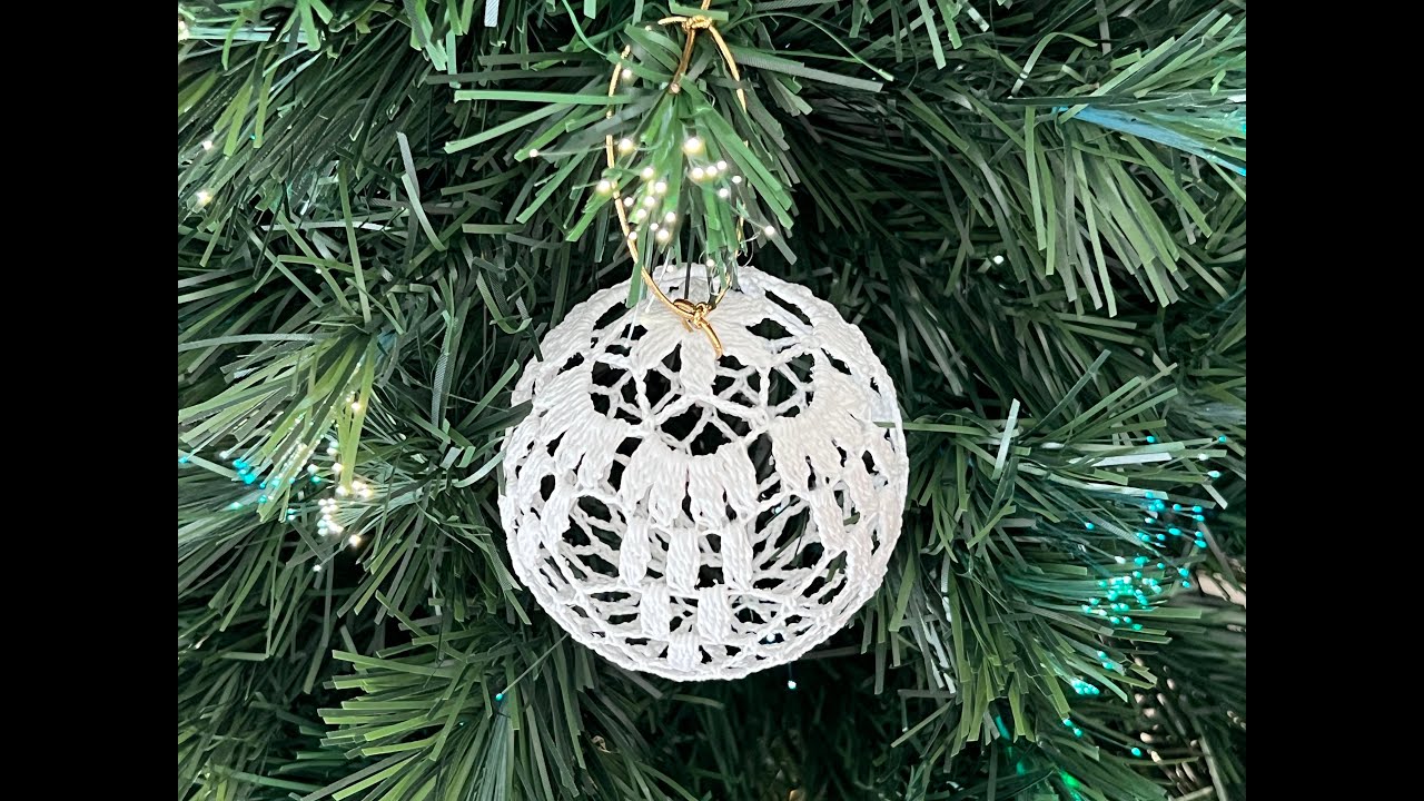 Esfera de ganchillo para árbol de navidad - # 16