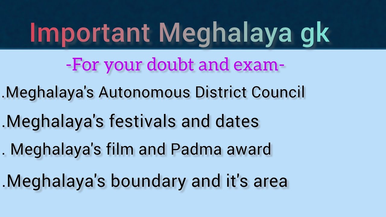 Most Unique Meghalaya MCQ for exam...|Mpsc|Lda|Dsc..... #meghalaya#viral#trending#longvideo#short#gk