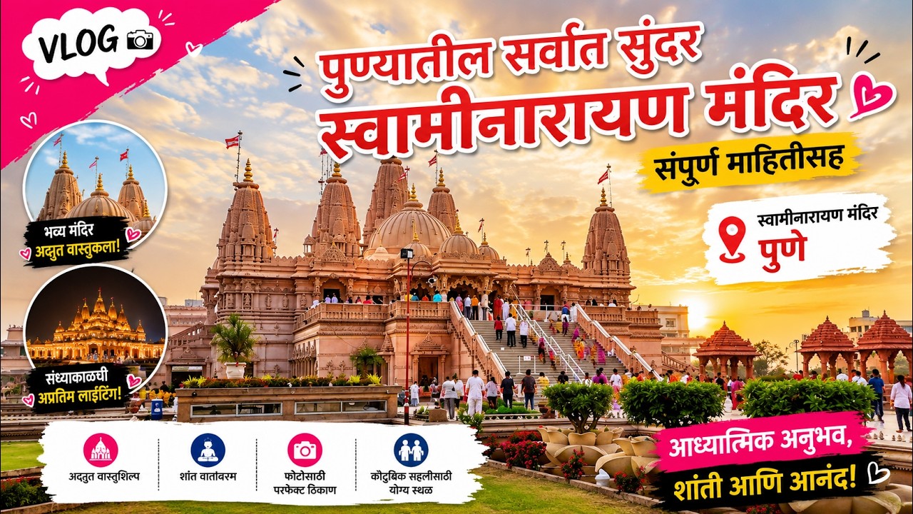 BAPS Swaminarayan Temple Pune 🛕 | Pune’s Biggest & Most Beautiful Temple | Temple Tour