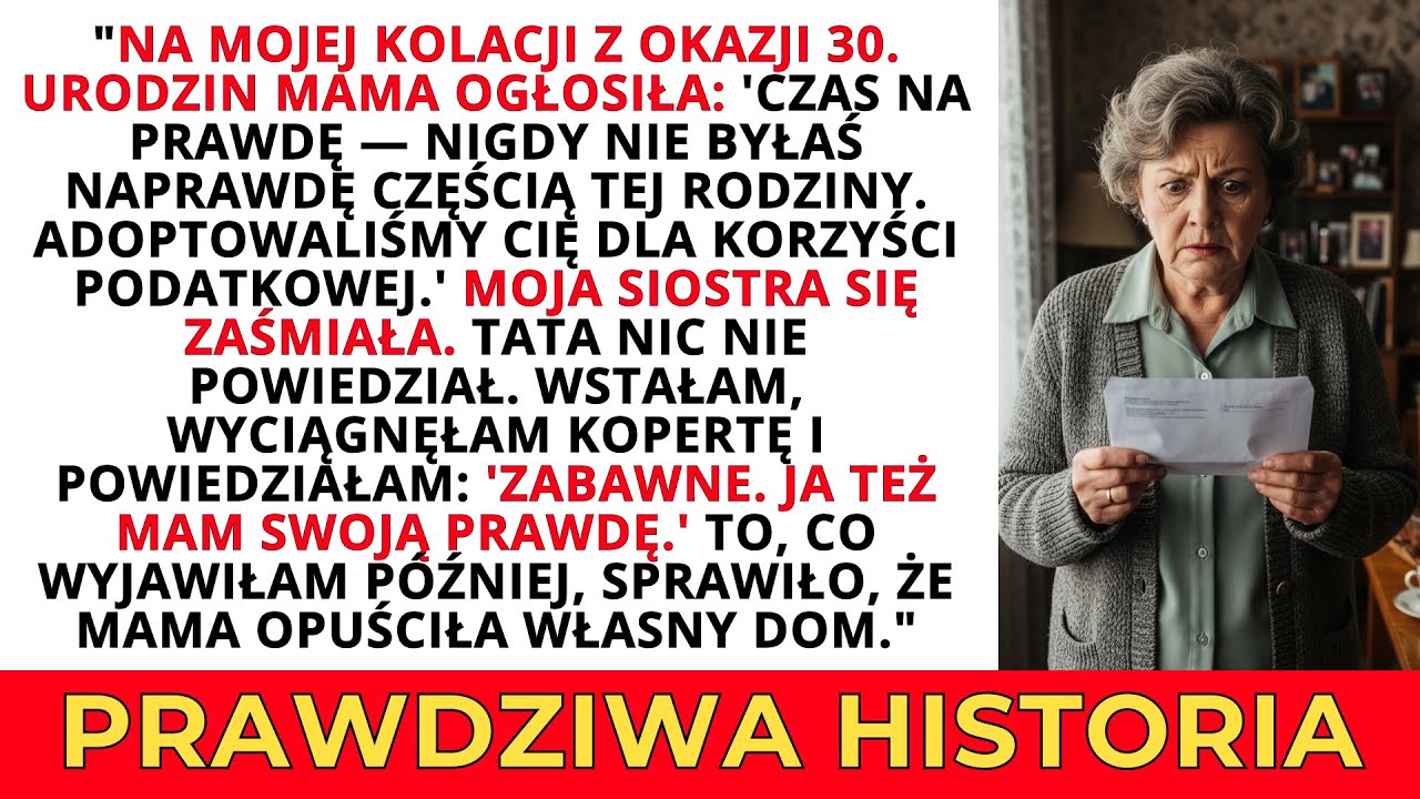 Moja mama wyznała na moich urodzinach: adopcja była dla podatków. To, co wyjawiłam sprawiło, że....