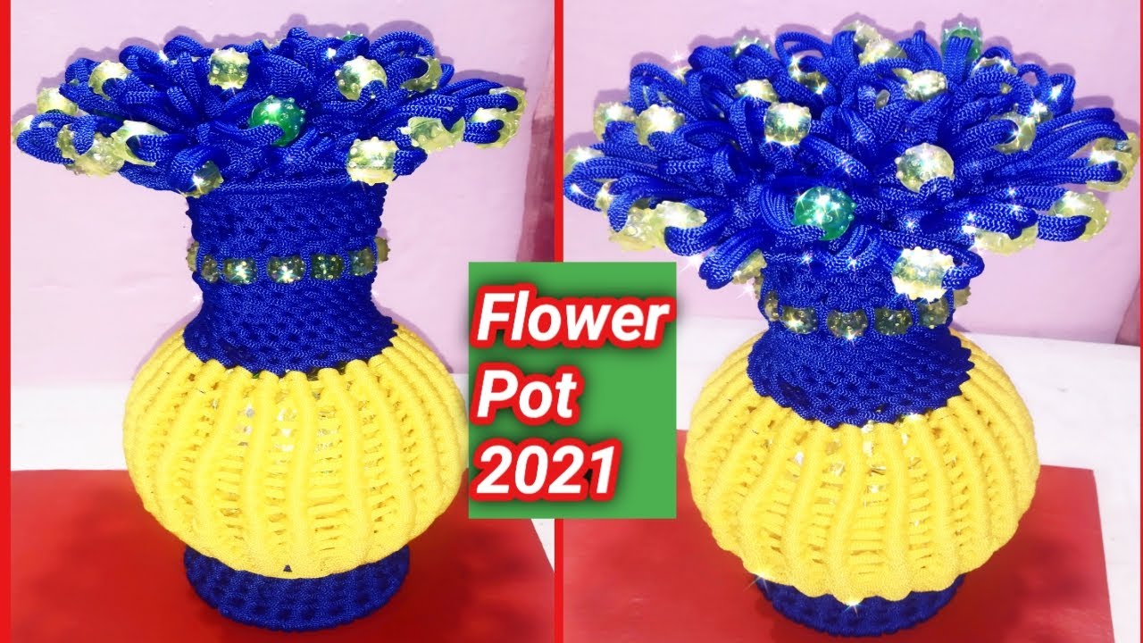 New Design Macrom Flower pot 2021 | New Shape Macrame Flower Pot Design | How to make Flower Pot