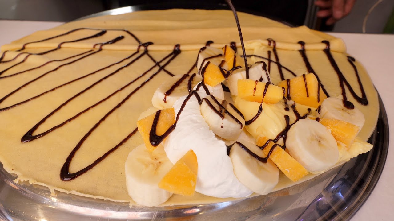 箱根のロングクレープ職人 ハーゲンダッツ入り豪華クレープ バターシュガー HAKONE CREPE  144 japanese street food creamy crepe compilation