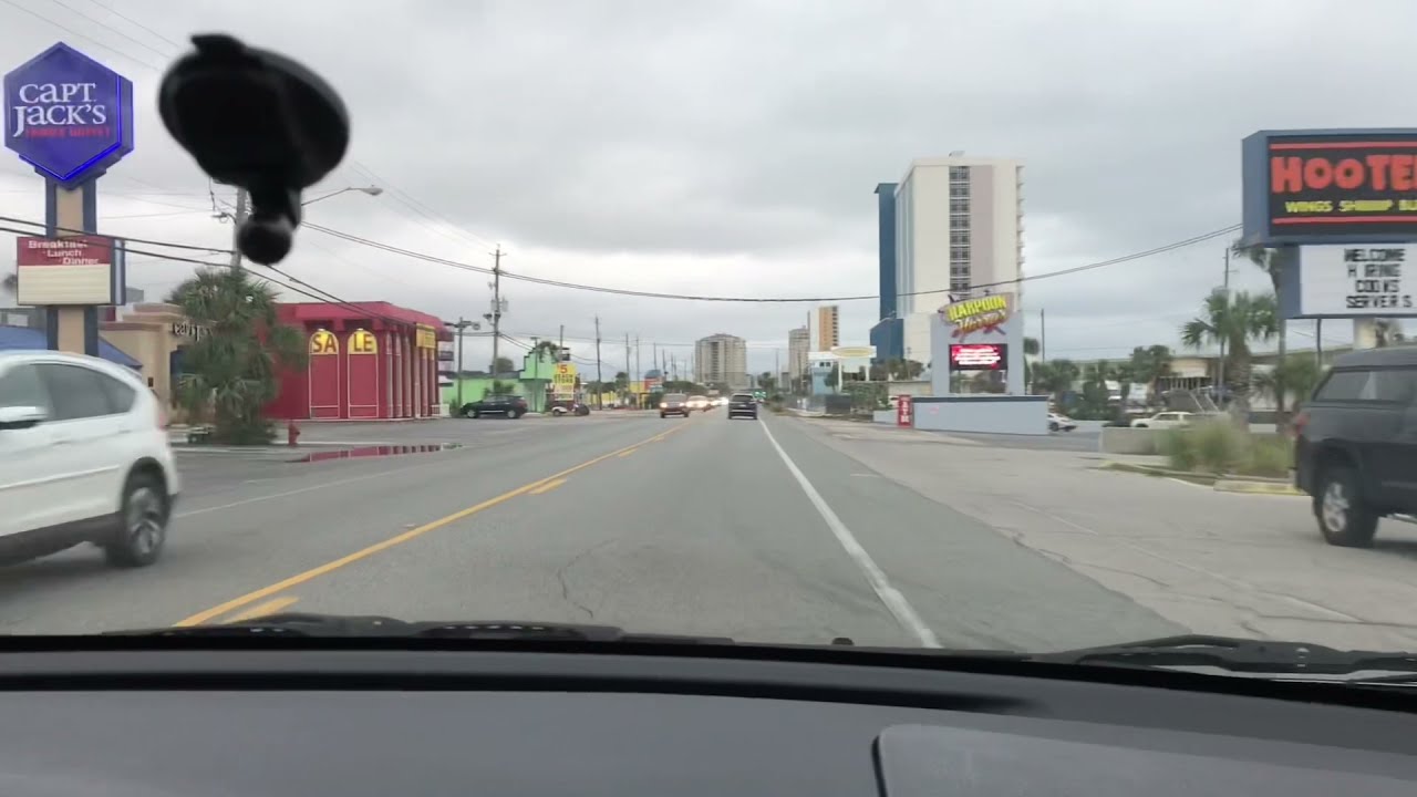 Driving in Panama City Beach, Florida.