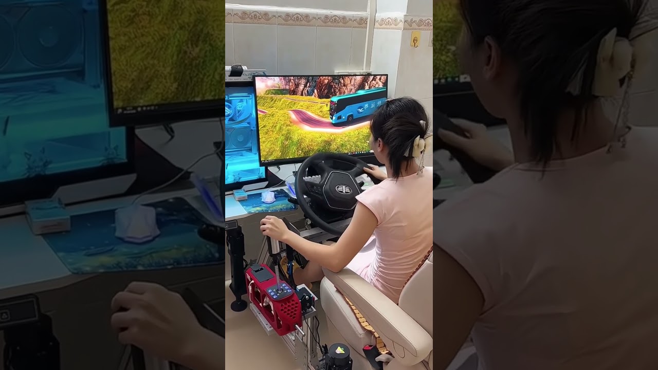 Realistic bus driving setup #shortsvideo