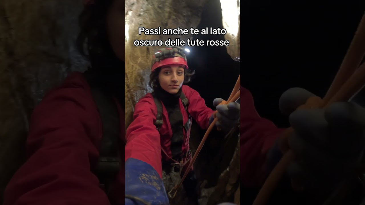 La tuta rossa #grotte #speleology #cave #speleologia #caveexploration #caving #adventure #speleo