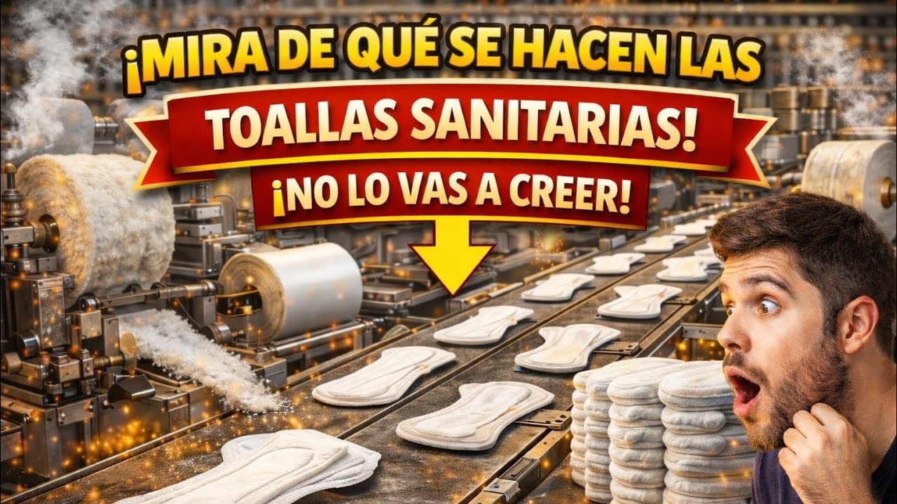 Mira como se hacen las toallas sanitarias 