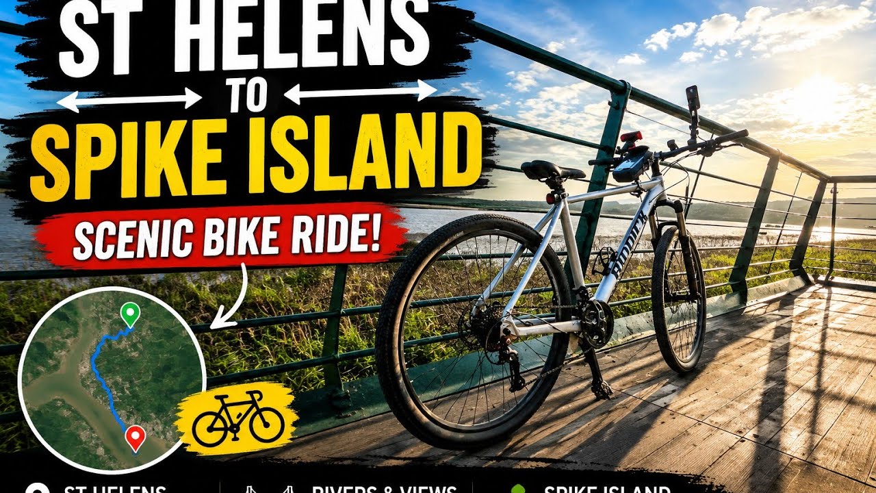 Epic Bike Ride from St Helens to Spike Island, Widnes  Scenic Merseyside Cycling Route