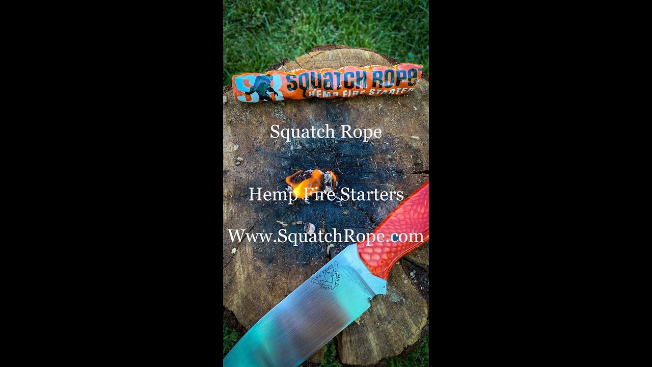 Squatch Rope Fire Starter Made From All Natural Hemp