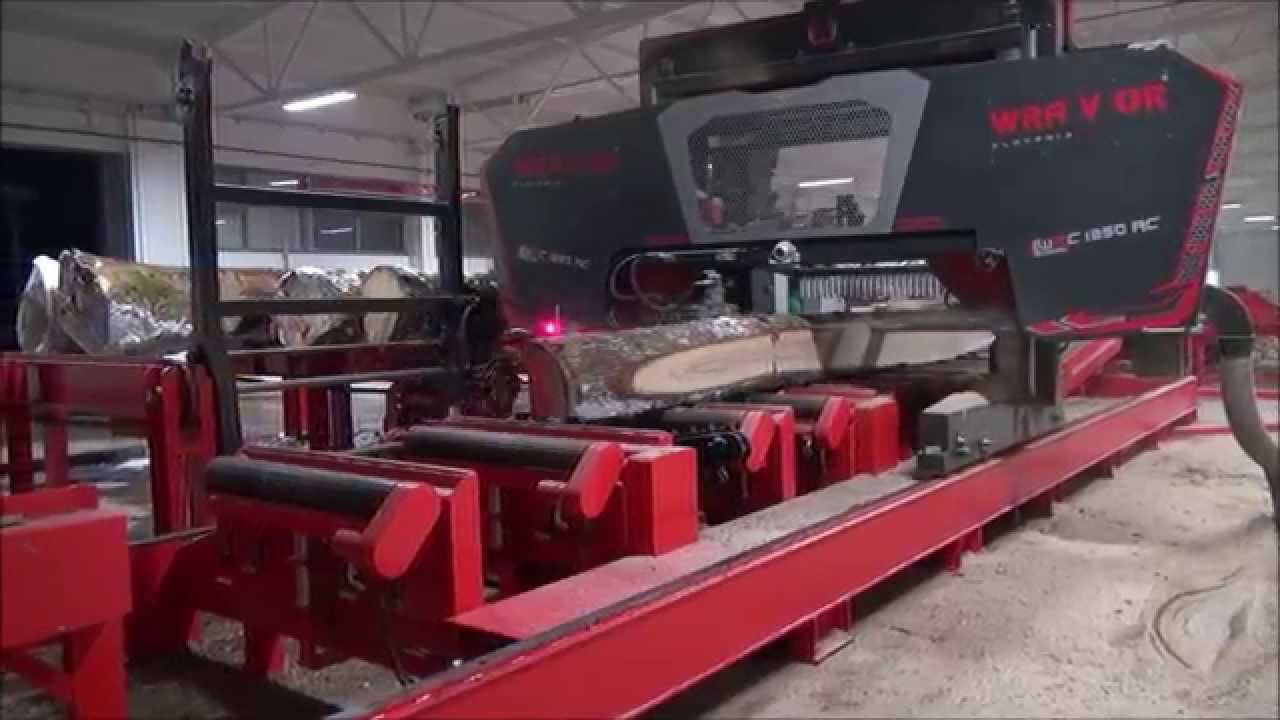 Multi sawing cutting line WRAVOR for logs and veneer